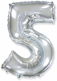 Цифра 5 серебро
