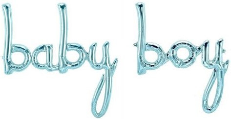 Надпись из шаров "Baby Boy", Голубой