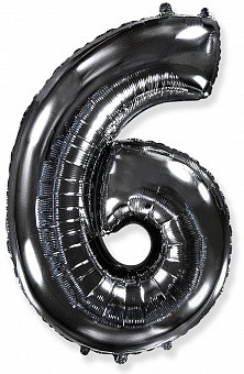 Цифра 6 черная