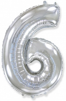Цифра 6 серебро